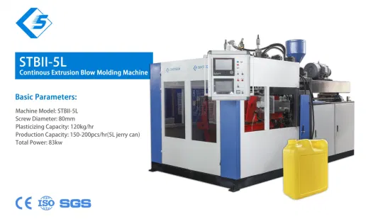 Machine de moulage par soufflage-soufflage par extrusion automatique pour la fabrication de plastique HDPE PP PETG ABS bouteille d'eau/conteneur/tambour/baril/jerrycan/jouet/réservoir d'eau