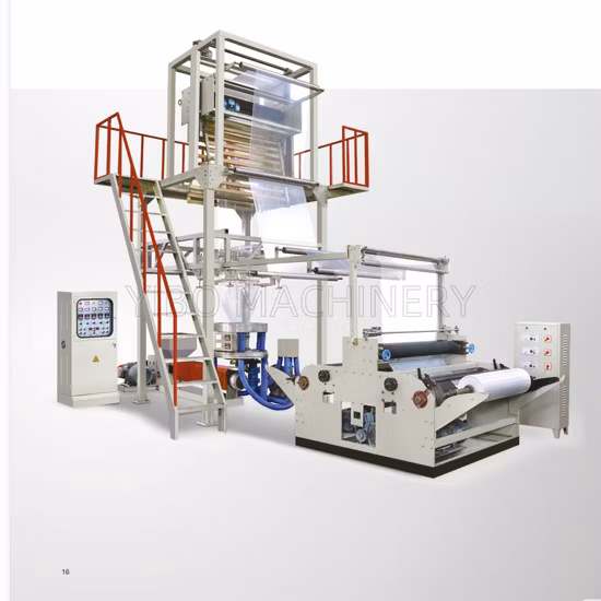 Film en caoutchouc de nylon en plastique poly PE entièrement automatique à grande vitesse Pbat PLA Couche de LDPE biodégradable Machine de soufflage de film extrudeuse de film soufflé Machine soufflée de film